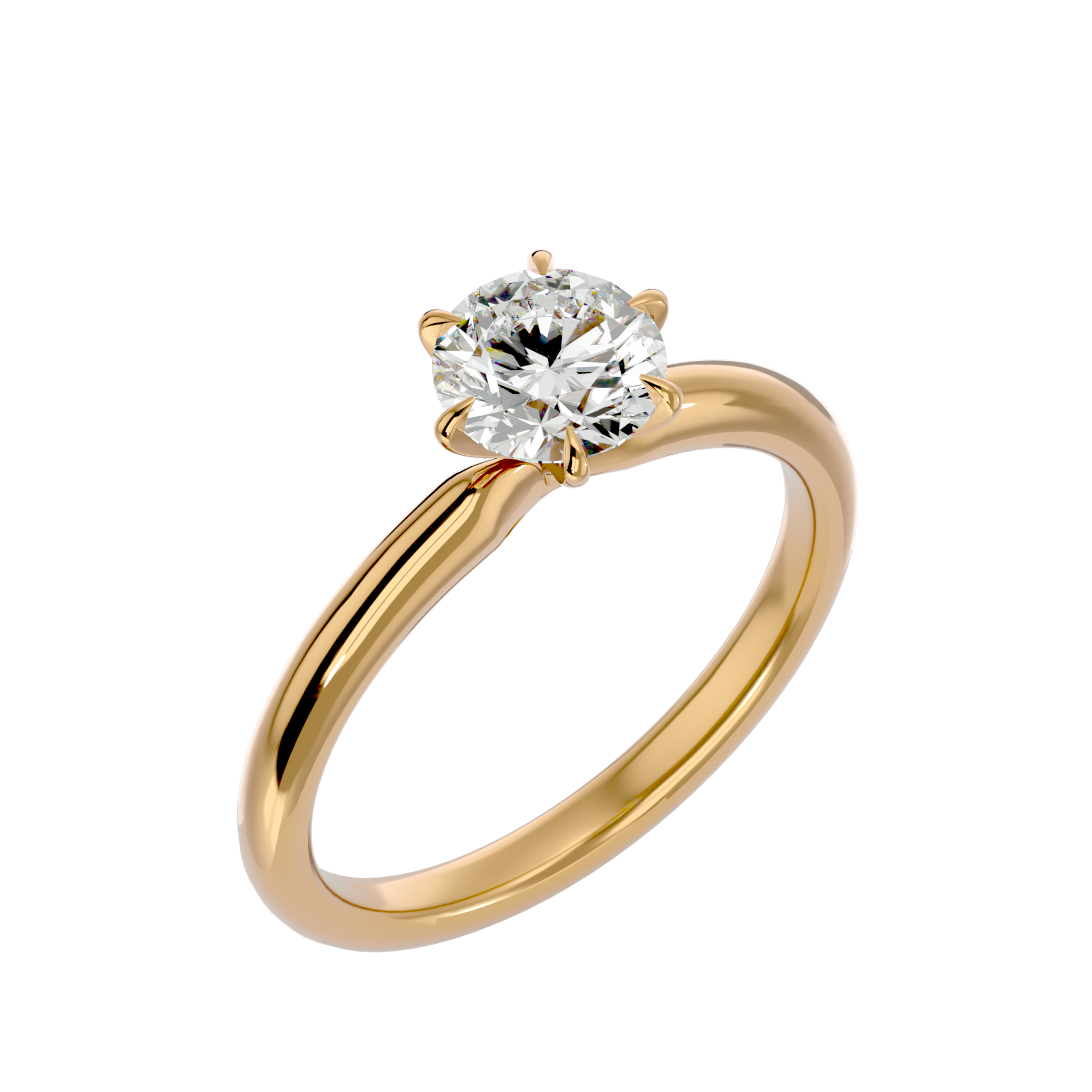 1 ctw Round Lab Grown Diamond Solitaire Engagement Ring