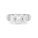 1 1/2 ctw Emerald-Cut Three Stone Lab Grown Diamond Ring
