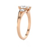 1 ctw Marquise with Round 3 Stone Lab Grown Diamond Ring