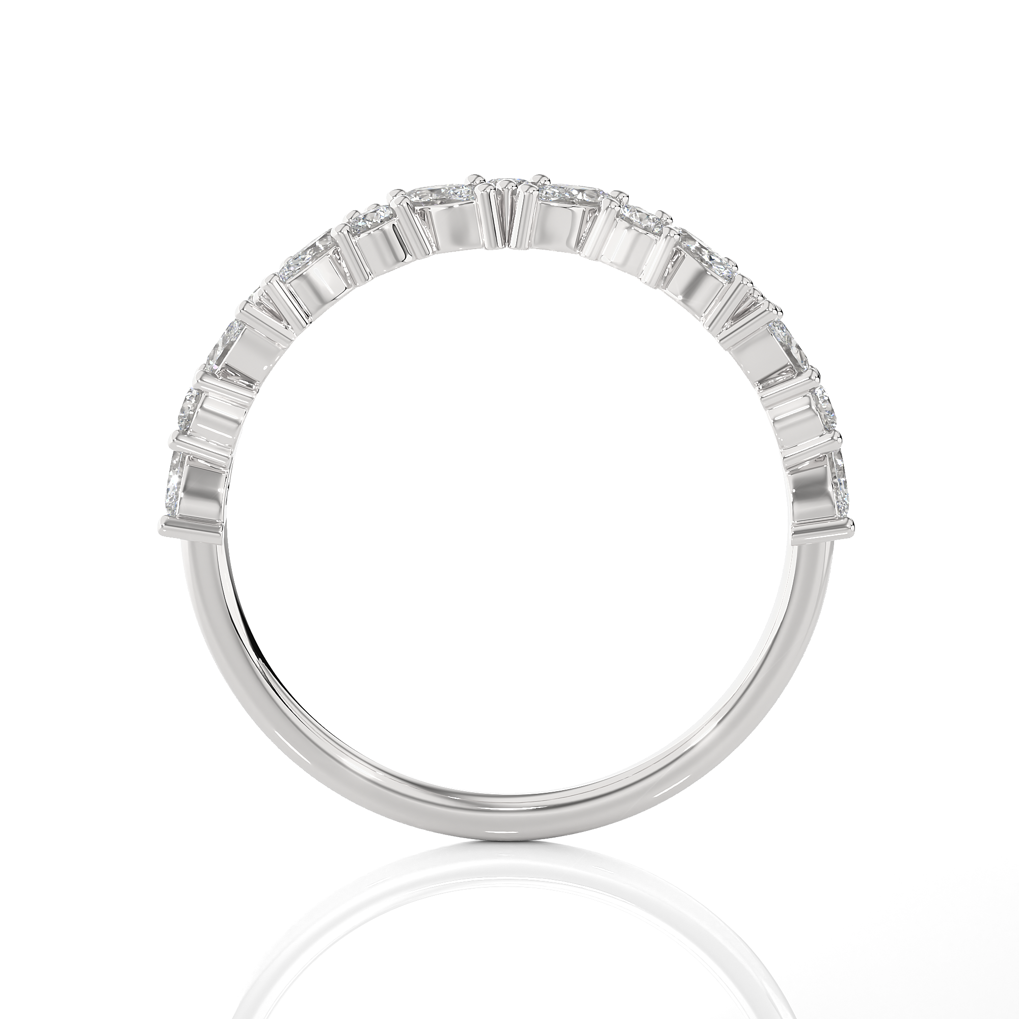 3/4 ctw Multi-Shape Lab Grown Diamond Anniversary Ring