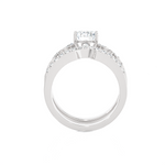 1 1/2 ctw Round Lab Grown Diamond Bridal Set Ring