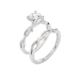 1 5/8 ctw Round Lab Grown Diamond Bridal Set Ring