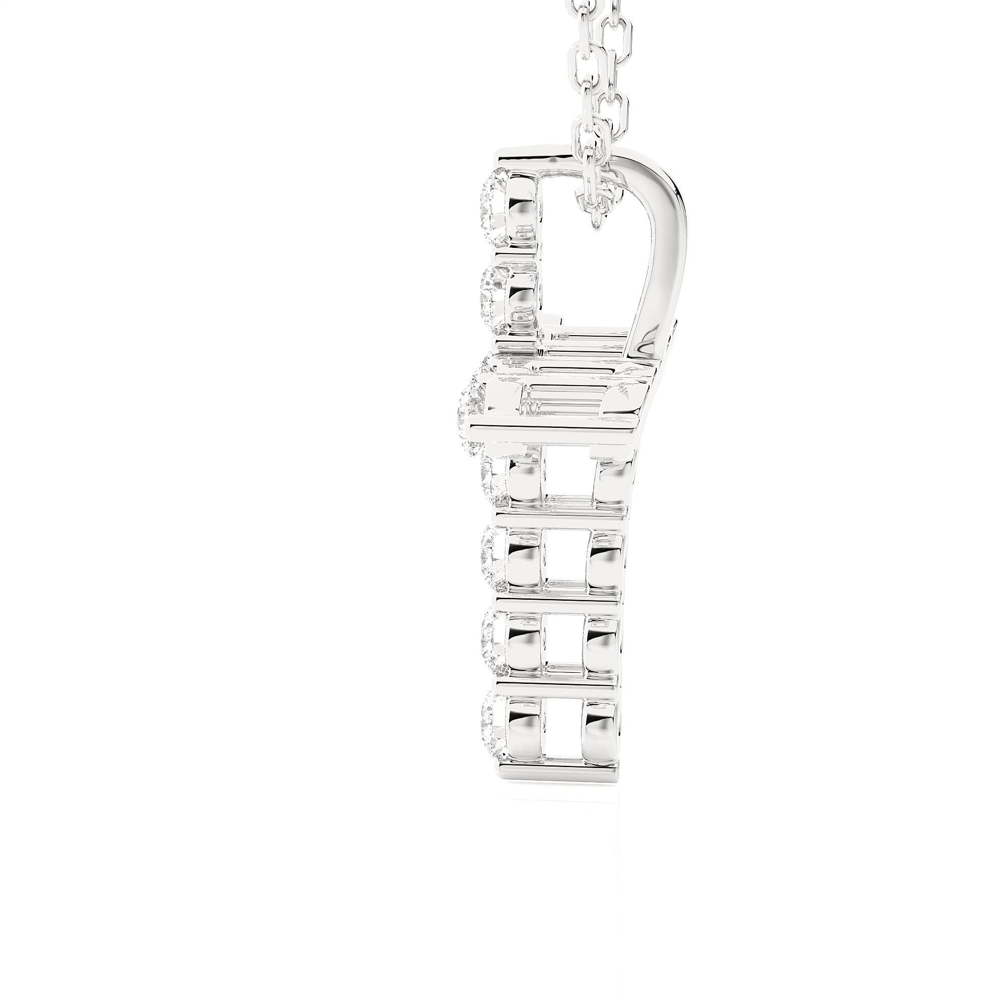 Diamond 18k White Gold Zipper Necklace - Brilliance Jewels