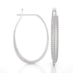1 3/4 ctw Round Lab Grown Diamond Inside Out Hoop Earrings