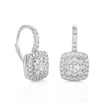 1 ctw Round Lab Grown Diamond Drop Earrings
