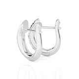 7/8 ctw Round Lab Grown Diamond Hoop Earrings