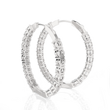 6 5/8 ctw Round Lab Grown Diamond Inside Out Hoop Earrings