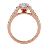 2 ctw Round Lab Grown Diamond Halo Engagement Ring