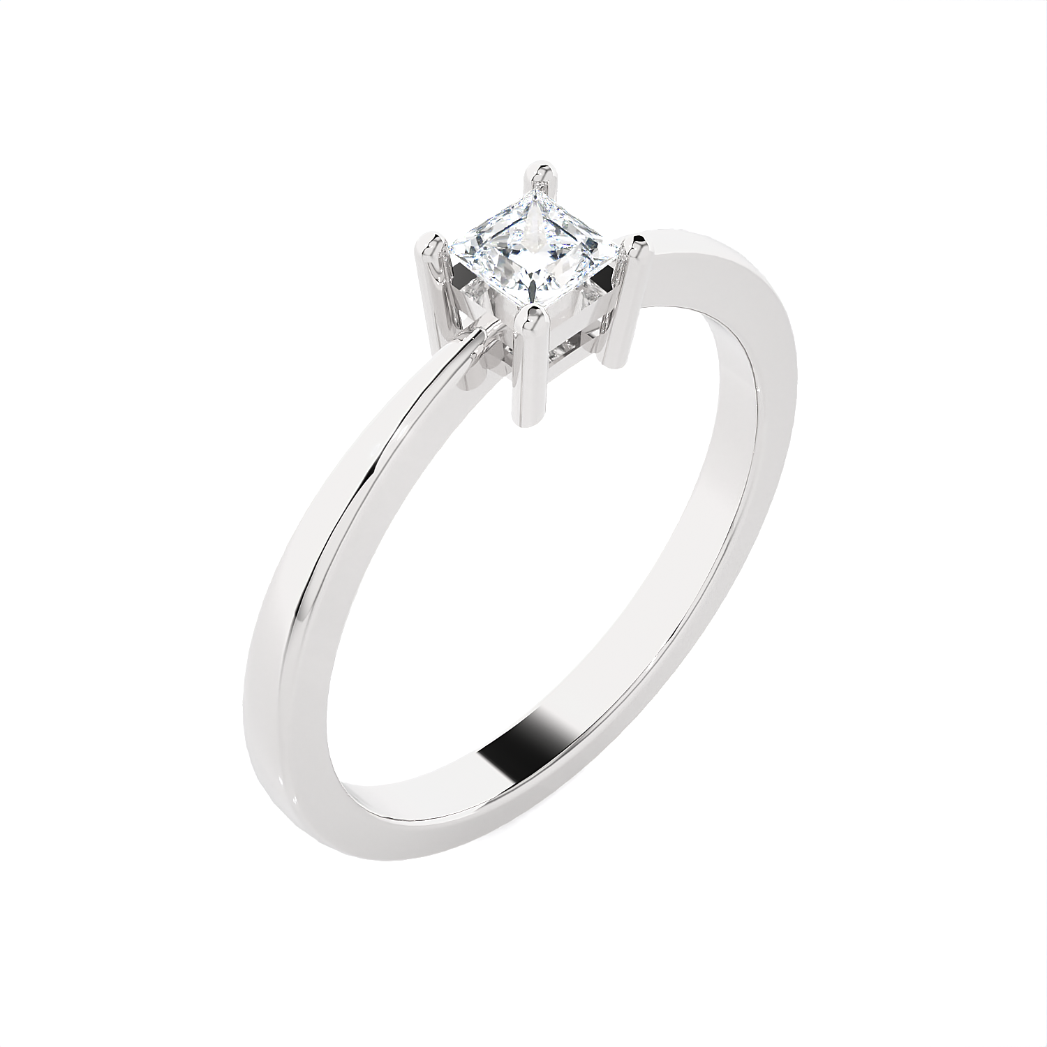 1/4 ctw Round Lab Grown Diamond Solitaire Engagement Ring