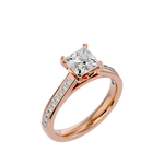 1 5/8 ctw Princess-Cut Lab Grown Diamond Side Stone Engagement Ring