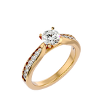 1 3/8 ctw Round Lab Grown Diamond Side Stone Engagement Ring