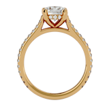1 3/4 ctw Round Lab Grown Diamond Side Stone Engagement Ring