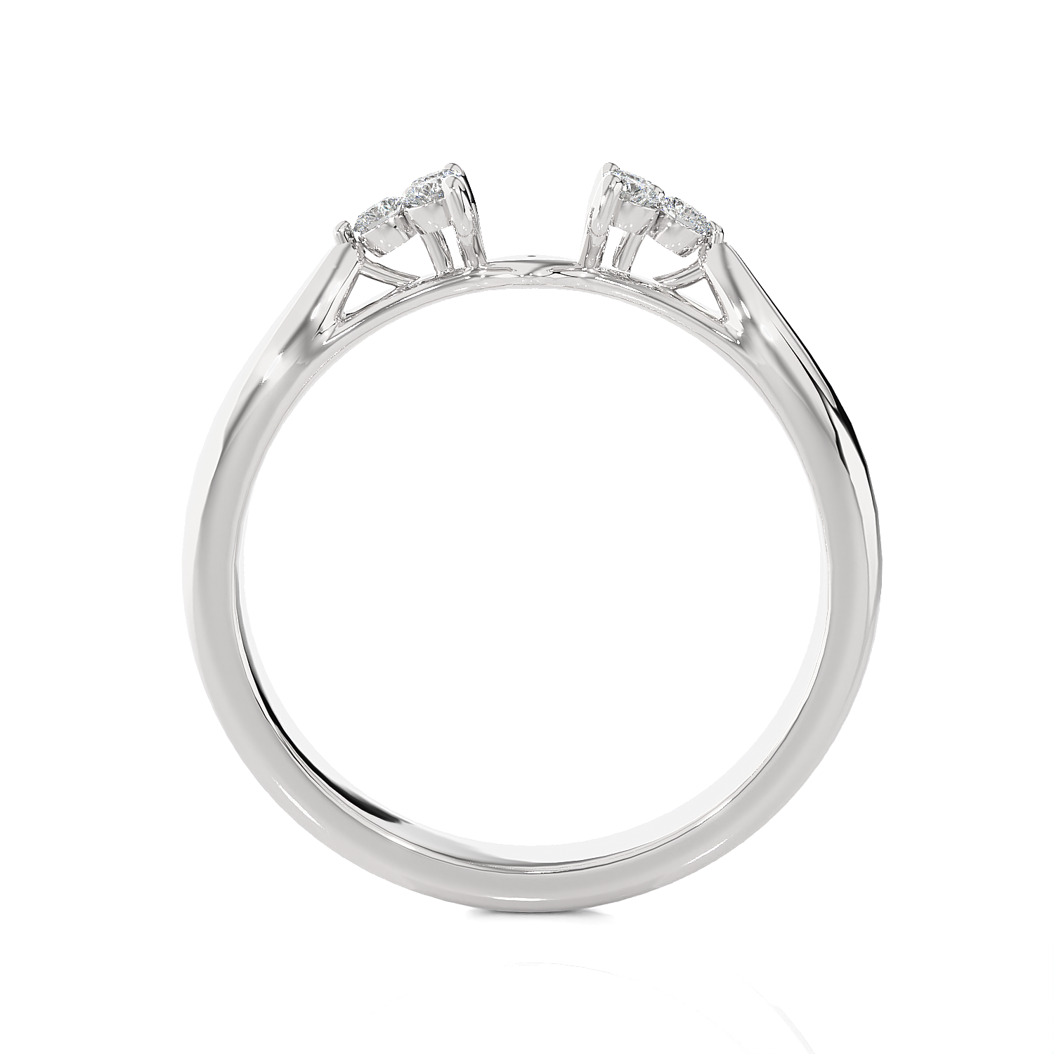 5/8 ctw Round Lab Grown Diamond Side Stone Engagement Ring