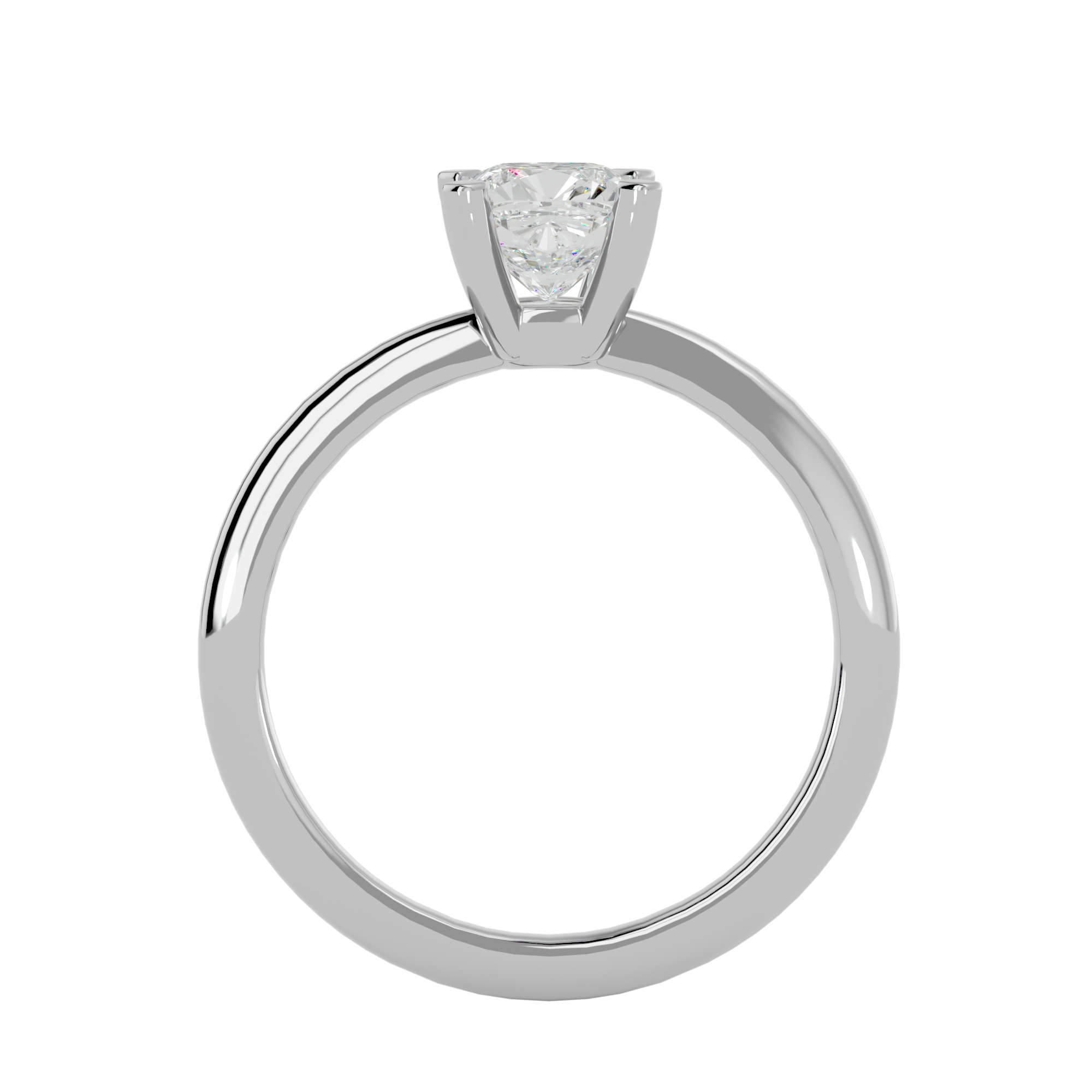 1 1/4 ctw Cushion-Cut Lab Grown Diamond Solitaire Engagement Ring