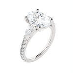Oval with Pear-Shaped 3 Stone Lab Grown Diamond Ring