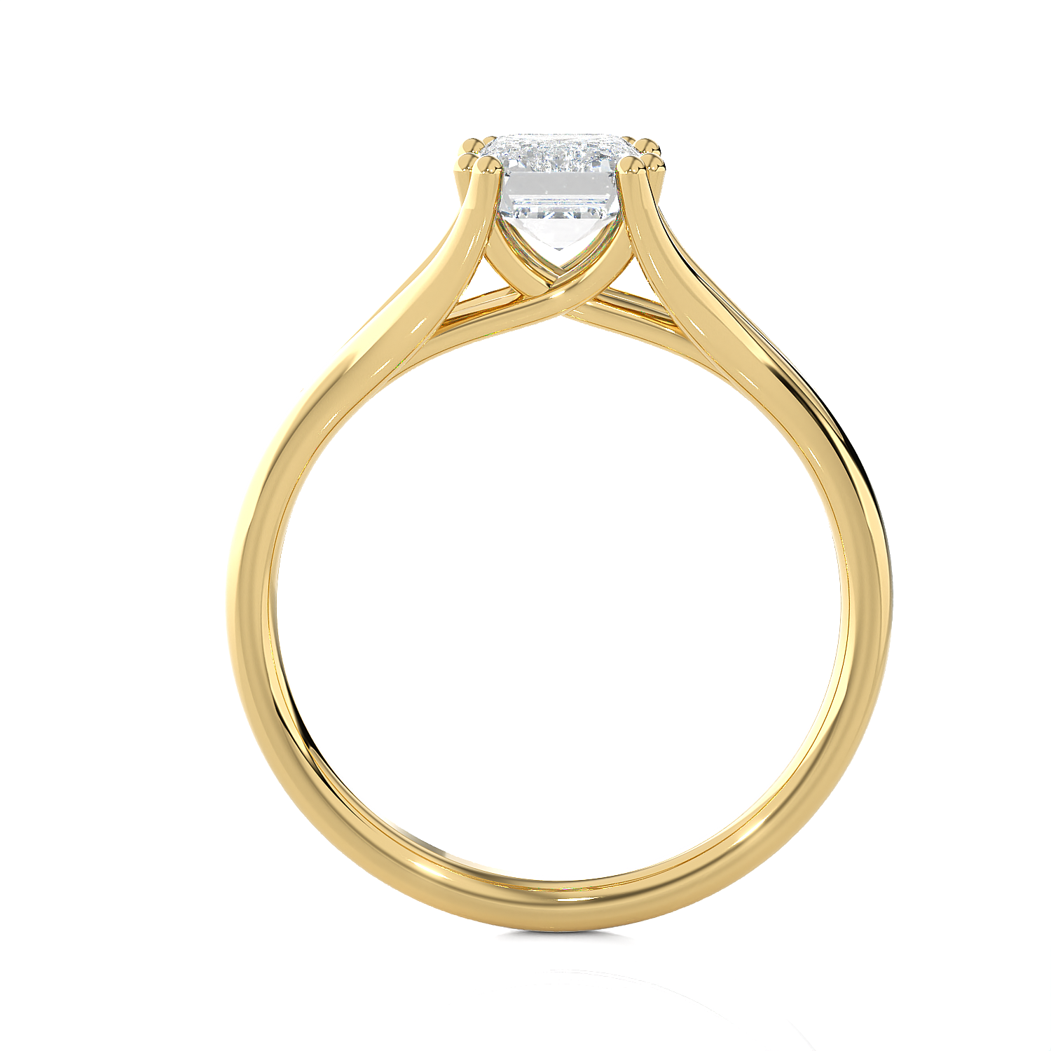 Radiant-Cut Lab Grown Diamond Solitaire Engagement Ring