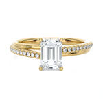 1 1/5 ctw Emerald-Cut Lab Grown Diamond Solitaire Engagement Ring