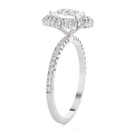 1 5/8 ctw Pear-Shaped Lab Grown Diamond Halo Engagement Ring