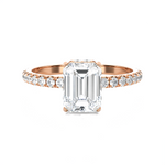 2 5/8 ctw Emerald-Cut Lab Grown Diamond Side Stone Engagement Ring