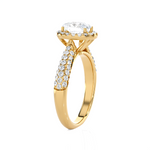 1 1/3 ctw Oval Lab Grown Diamond Halo Engagement Ring