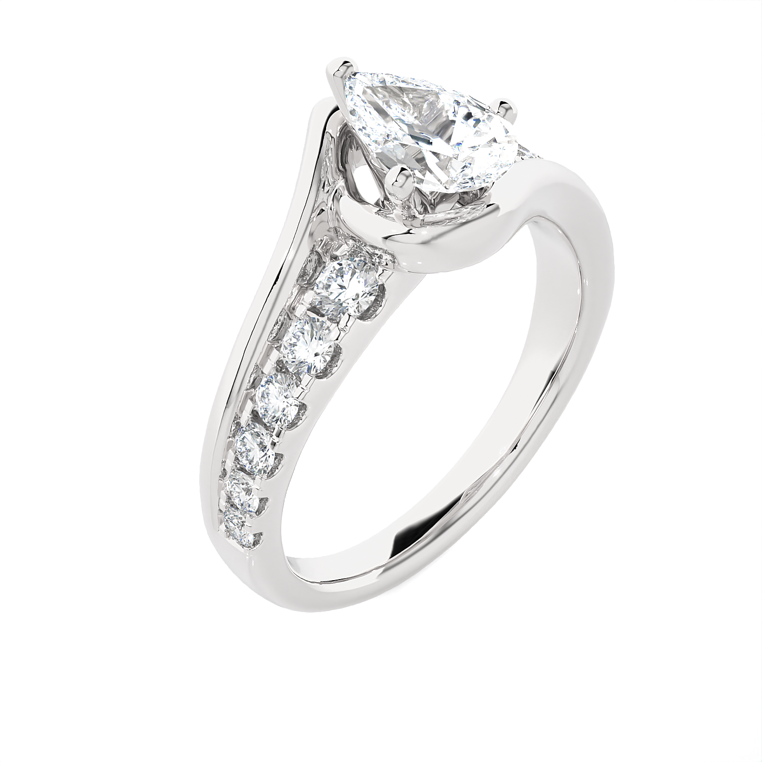 Willetta Pear Diamond Engagement Ring
