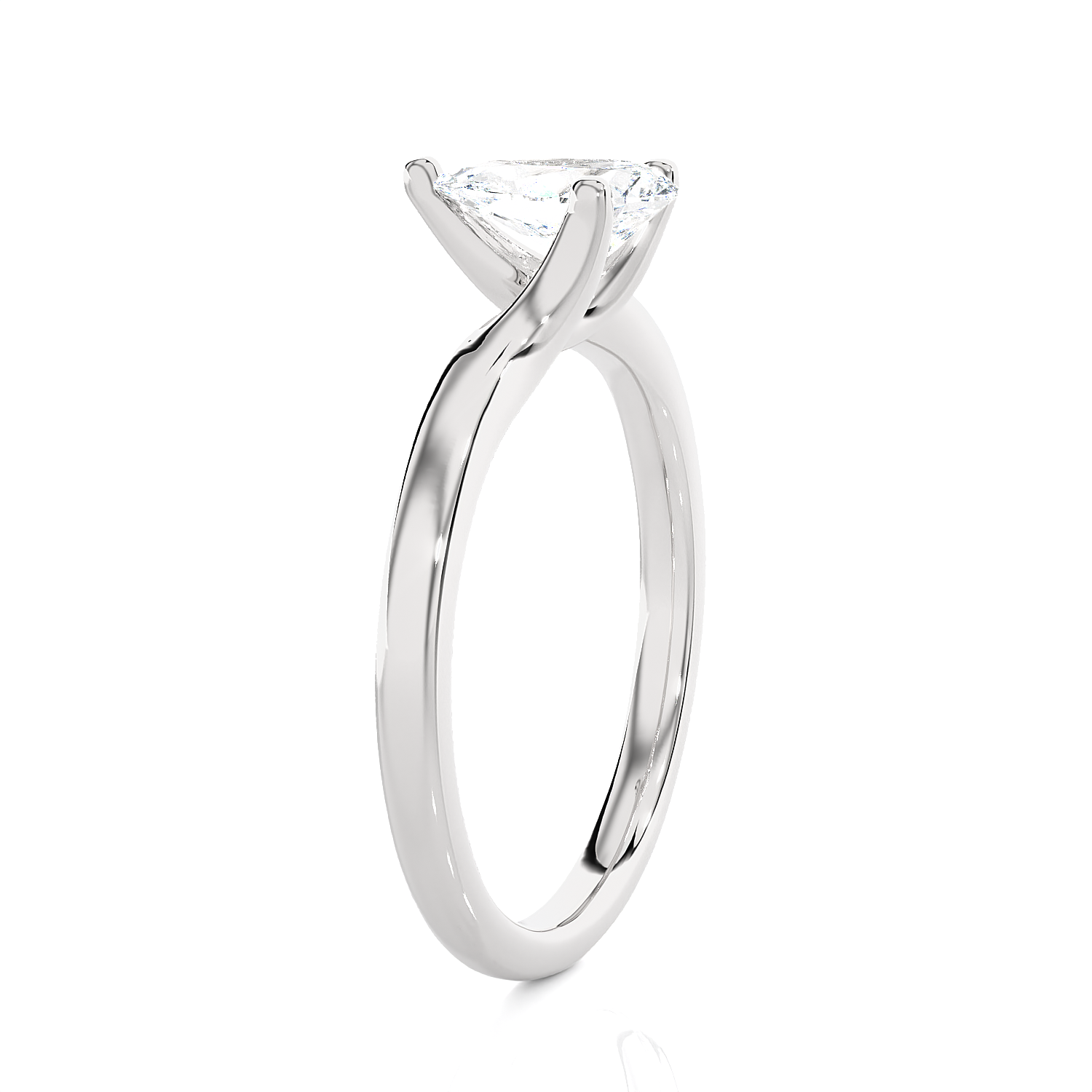 3/4 ctw Pear-Shaped Lab Grown Diamond Solitaire Engagement Ring