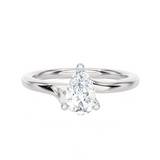 1/2 ctw Pear-Shaped Lab Grown Diamond Solitaire Engagement Ring