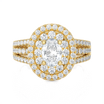 1 7/8 ctw Oval Lab Grown Diamond Halo Engagement Ring
