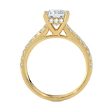 1 7/8 ctw Princess-Cut Lab Grown Diamond Side Stone Engagement Ring