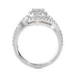 1 3/8 ctw Oval Lab Grown Diamond Halo Engagement Ring