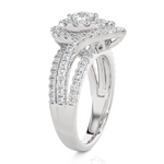 2 1/4 ctw Oval Lab Grown Diamond Halo Engagement Ring