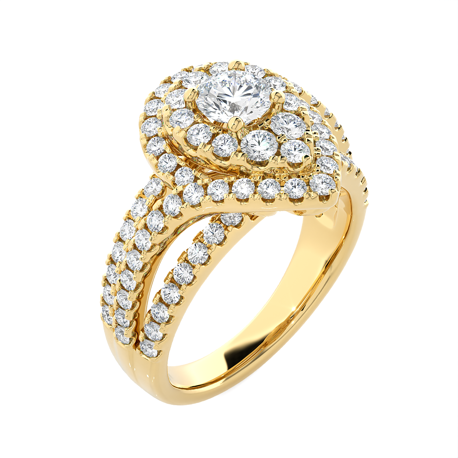 2 1/4 ctw Oval Lab Grown Diamond Halo Engagement Ring