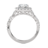 2 3/8 ctw Round Lab Grown Diamond Halo Engagement Ring