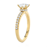 1 3/8 ctw Princess-Cut Lab Grown Diamond Side Stone Engagement Ring
