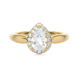 Pear-Shaped Lab Grown Diamond Halo Engagement Ring