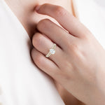 Pear-Shaped Lab Grown Diamond Side Stone Engagement Ring