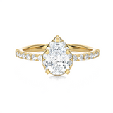 1 3/8 ctw Pear-Shaped Lab Grown Diamond Halo Engagement Ring