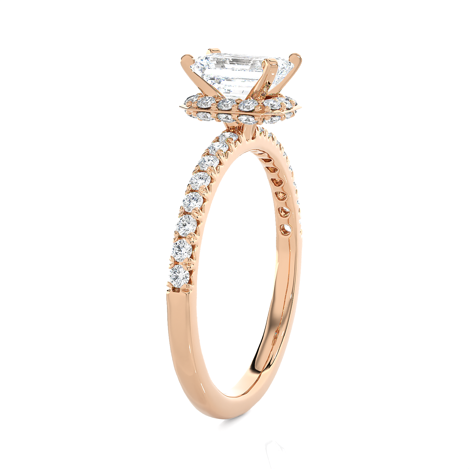 1 5/8 ctw Emerald-Cut Lab Grown Diamond Side Stone Engagement Ring