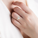 1 5/8 ctw Emerald-Cut Lab Grown Diamond Side Stone Engagement Ring