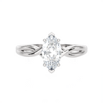 1 ctw Marquise Lab Grown Diamond Solitaire Engagement Ring