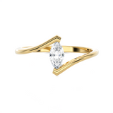 1/4 ctw Marquise Lab Grown Diamond Solitaire Engagement Ring