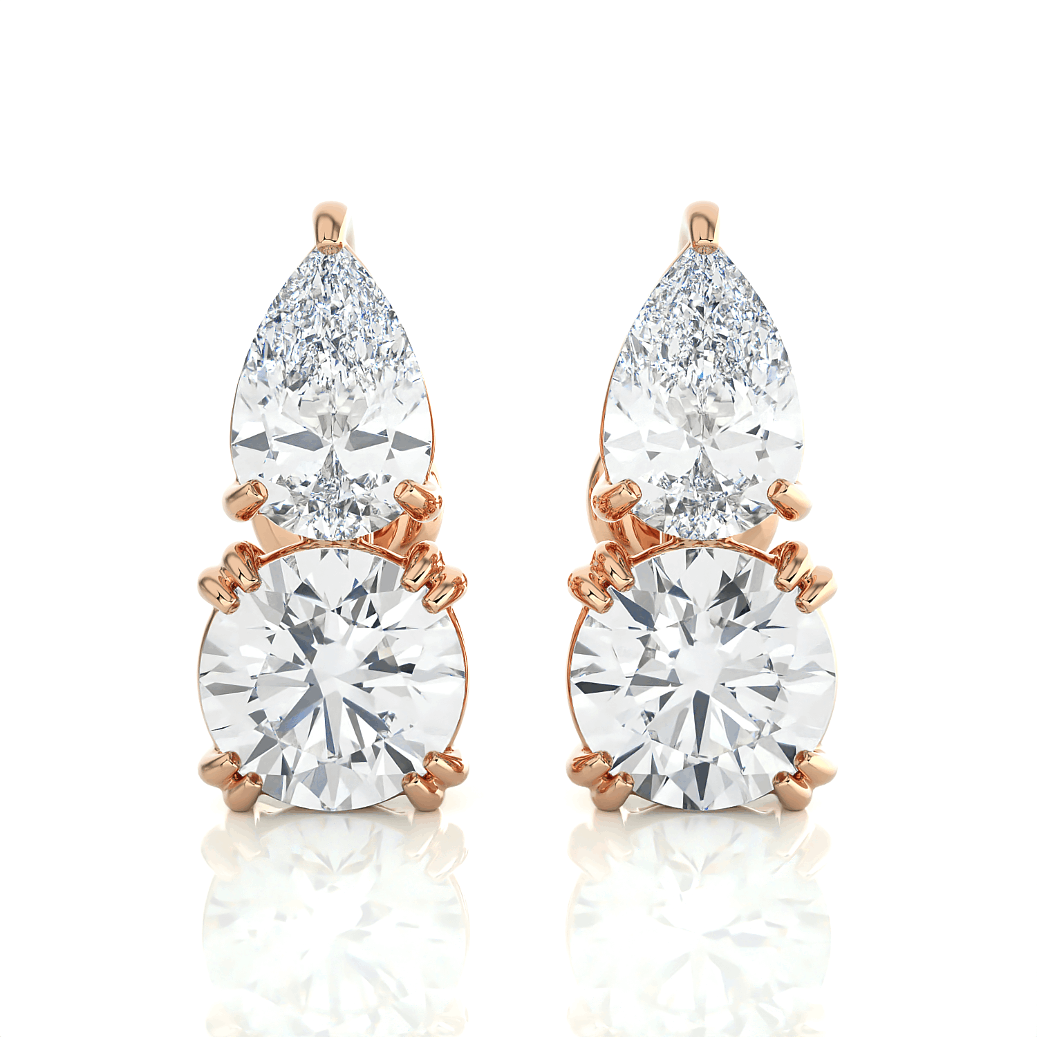 Multi-Shape Lab Grown Diamond Stud Earrings