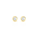 1/4 ctw Round Lab Grown Diamond Bezel Set Solitaire Stud Earrings