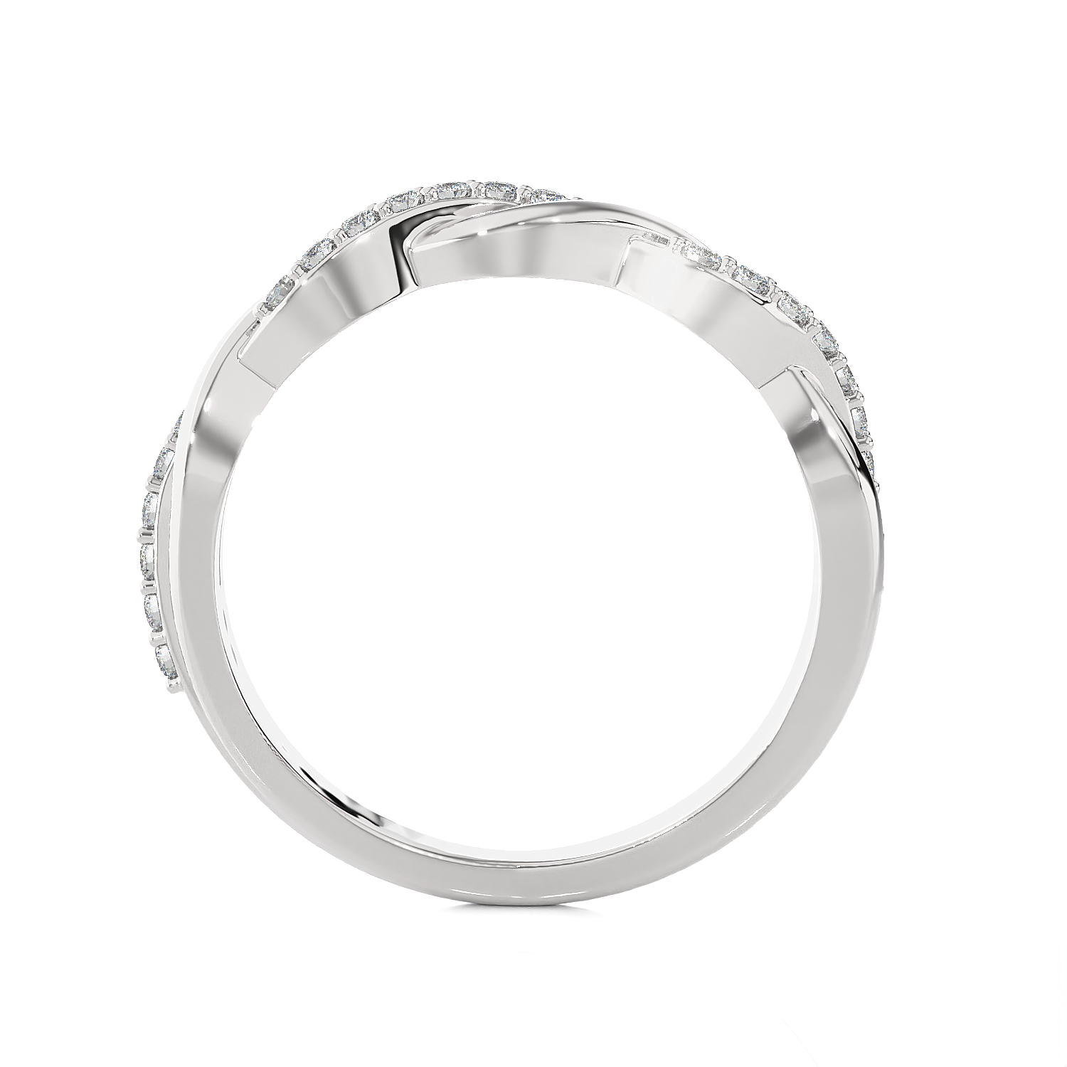 1/4 ctw Twisted Round Lab Grown Diamond Ring